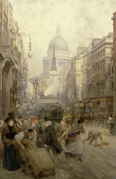 Fleet Street Blick nach Osten, 1898 von Henry Edward Tidmarsh